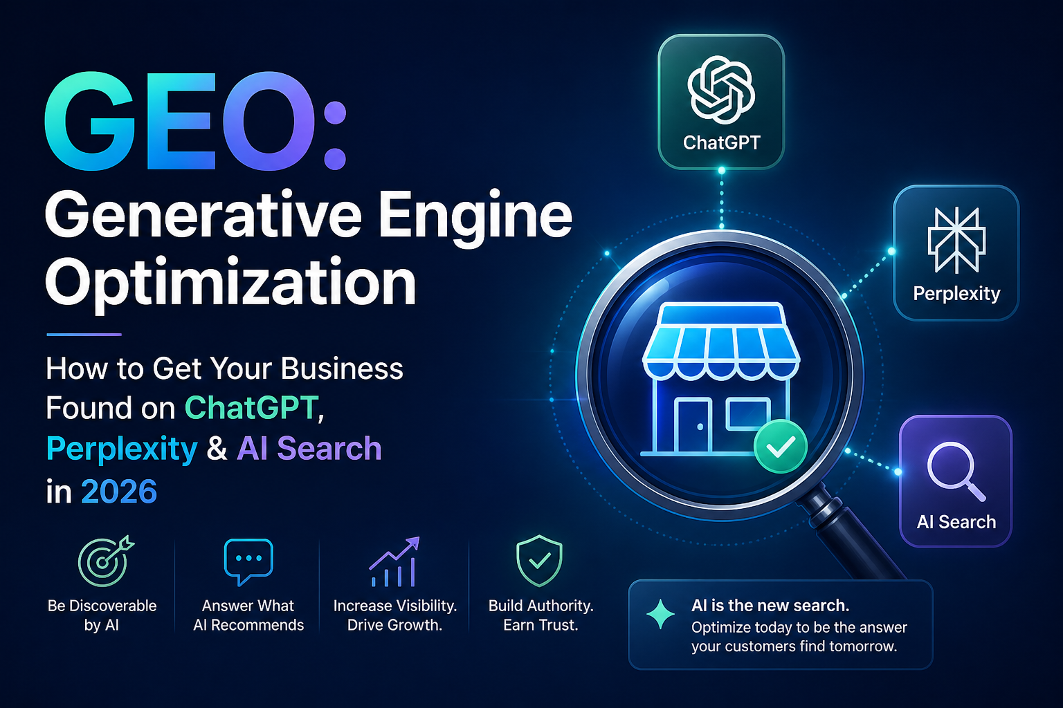 Generative Engine Optimization (GEO): How to Get Your Business Found on ChatGPT, Perplexity & AI Search in 2026